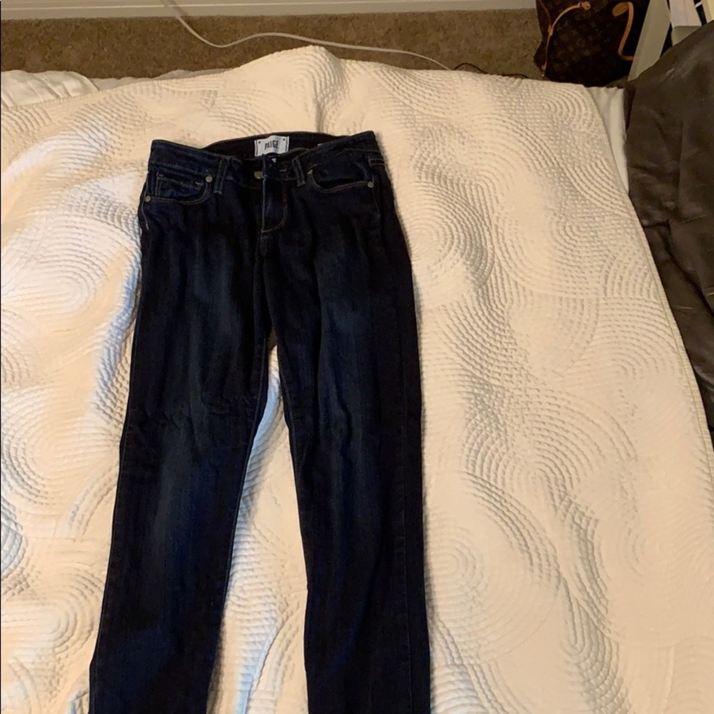 Paige Dark Wash Skinny Jeans